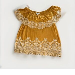 Fever Mustard Yellow Off-Shoulder Blouse